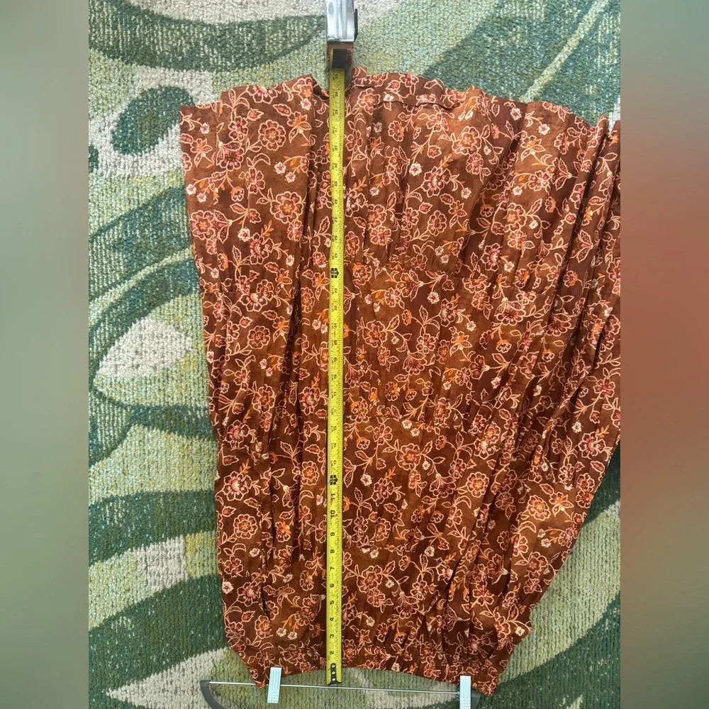 J. Crew Rust Floral Midi Skirt - Picture 2 of 5